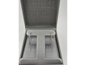 26.9mm 1.8mm wide Sterling Silver Moissanite Hoop Earrings